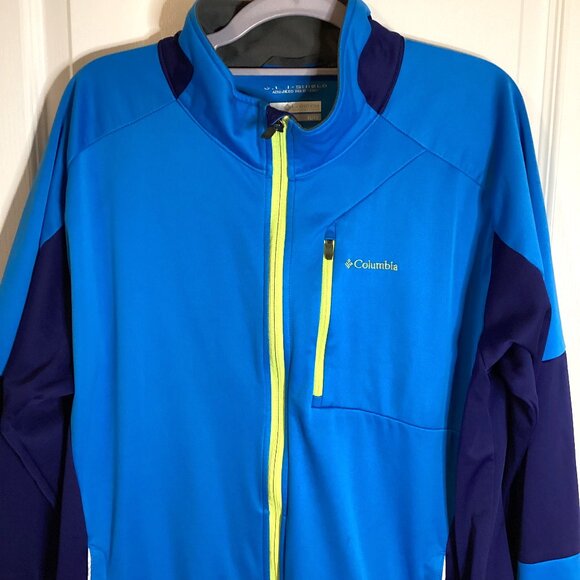 Columbia Omni-Shield Men's Sports Activewear Soft Shell Blue Jacket Size XL - Picture 2 of 11